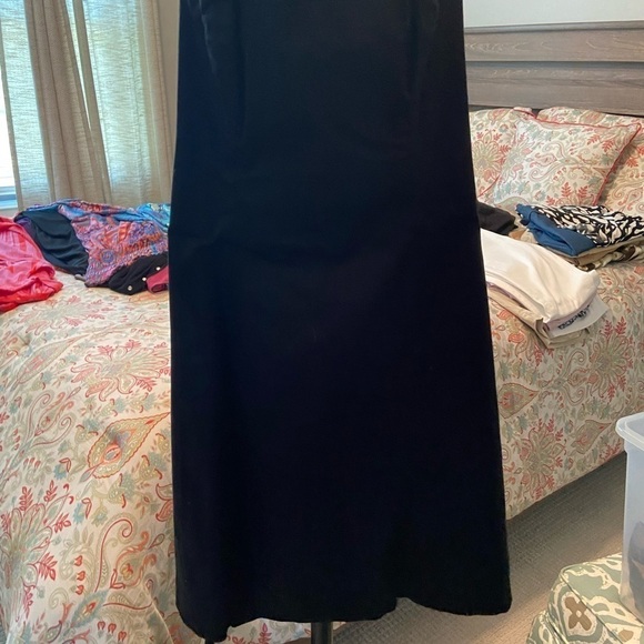 Strapless black dress with tie at waist- size 3/4 - Picture 5 of 6